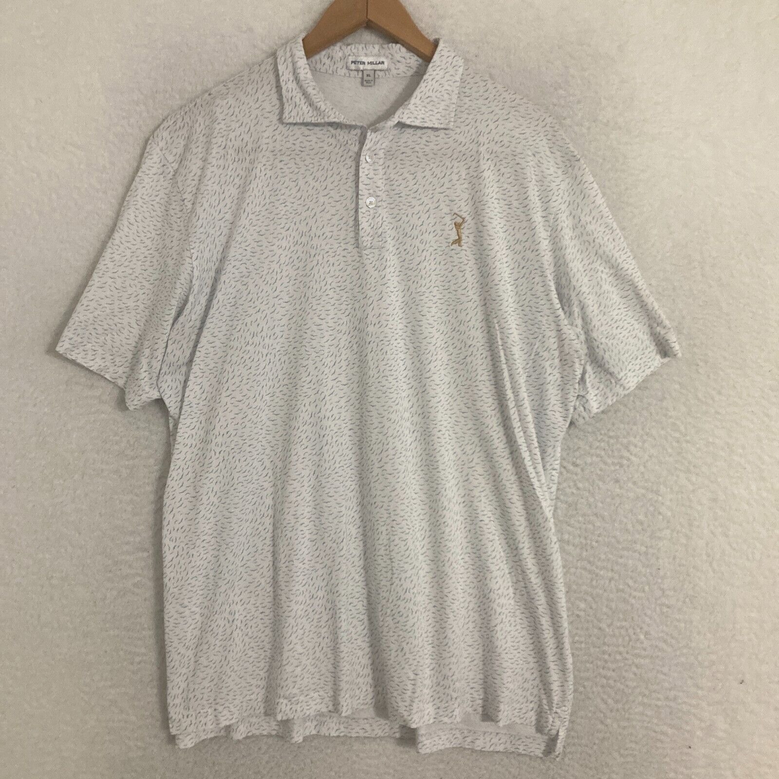 Peter Millar Players Championship Polo Shirt Mens XL Performance Geometric Golf