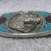 3d Horse Head Turquoise Corel Embedded Stones Silver Frame Buckle Mint Shape