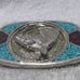 3d Horse Head Turquoise Corel Embedded Stones Silver Frame Buckle Mint Shape