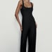 ZARA NEW LONG STRAPPY JUMPSUIT MEDIUM