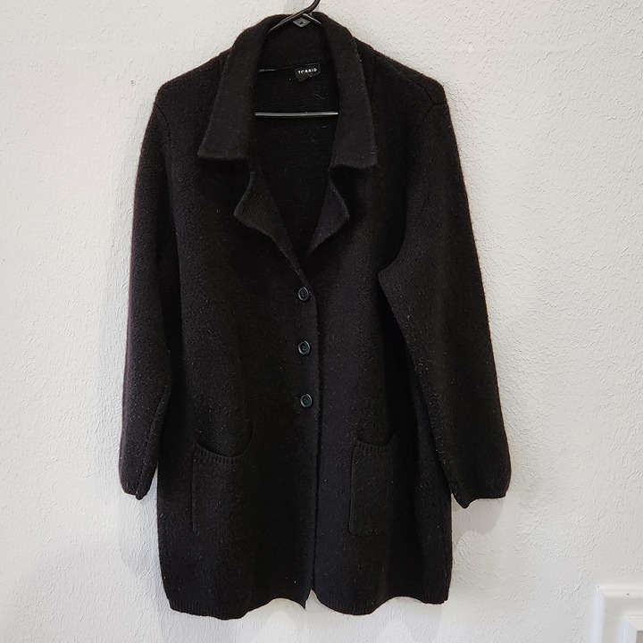 Torrid Women's Thick Black Button Front Sweater Jacket Size 2XL