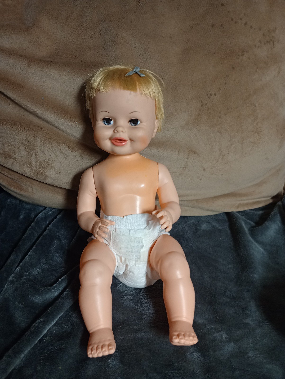 1968 Deluxe Topper Toys BABY PARTY Doll Works No Accessories & Clothes Doll Only