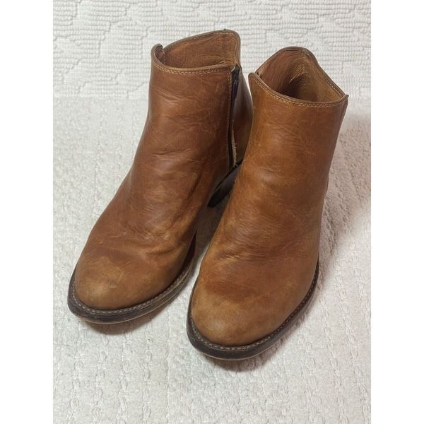 Adelante Shoe Co. Granada Women's Size 8.5 Cognac Handcrafted Leather Booties