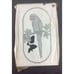 Stained Glass Parrot on Branch Etched Set of 2 Glass Motifs Clear Roses Craft