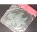 Stained Glass Parrot on Branch Etched Set of 2 Glass Motifs Clear Roses Craft
