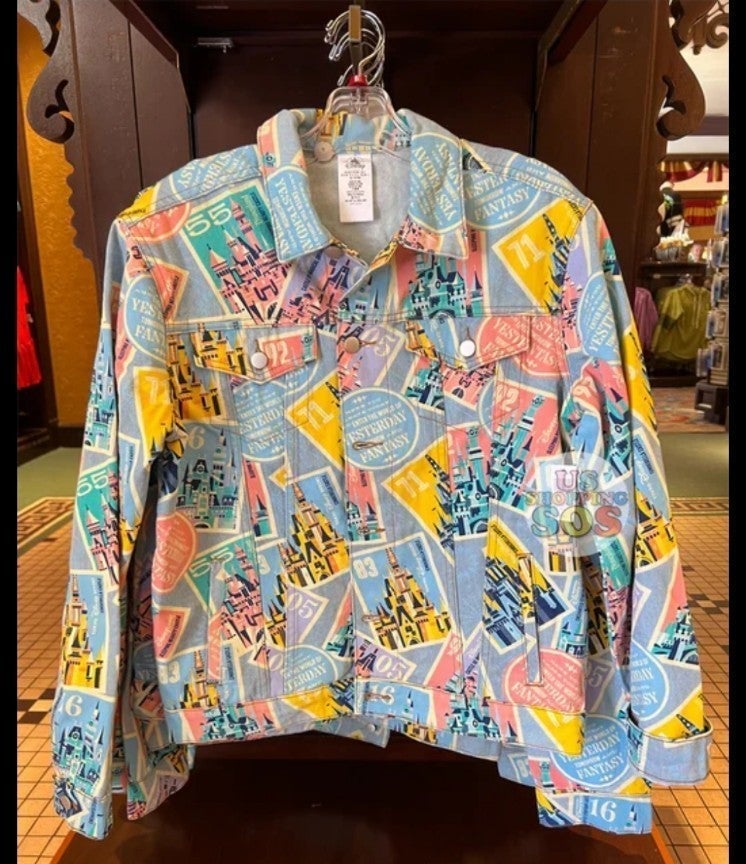 Disney Castles All over print denim jacket XXL