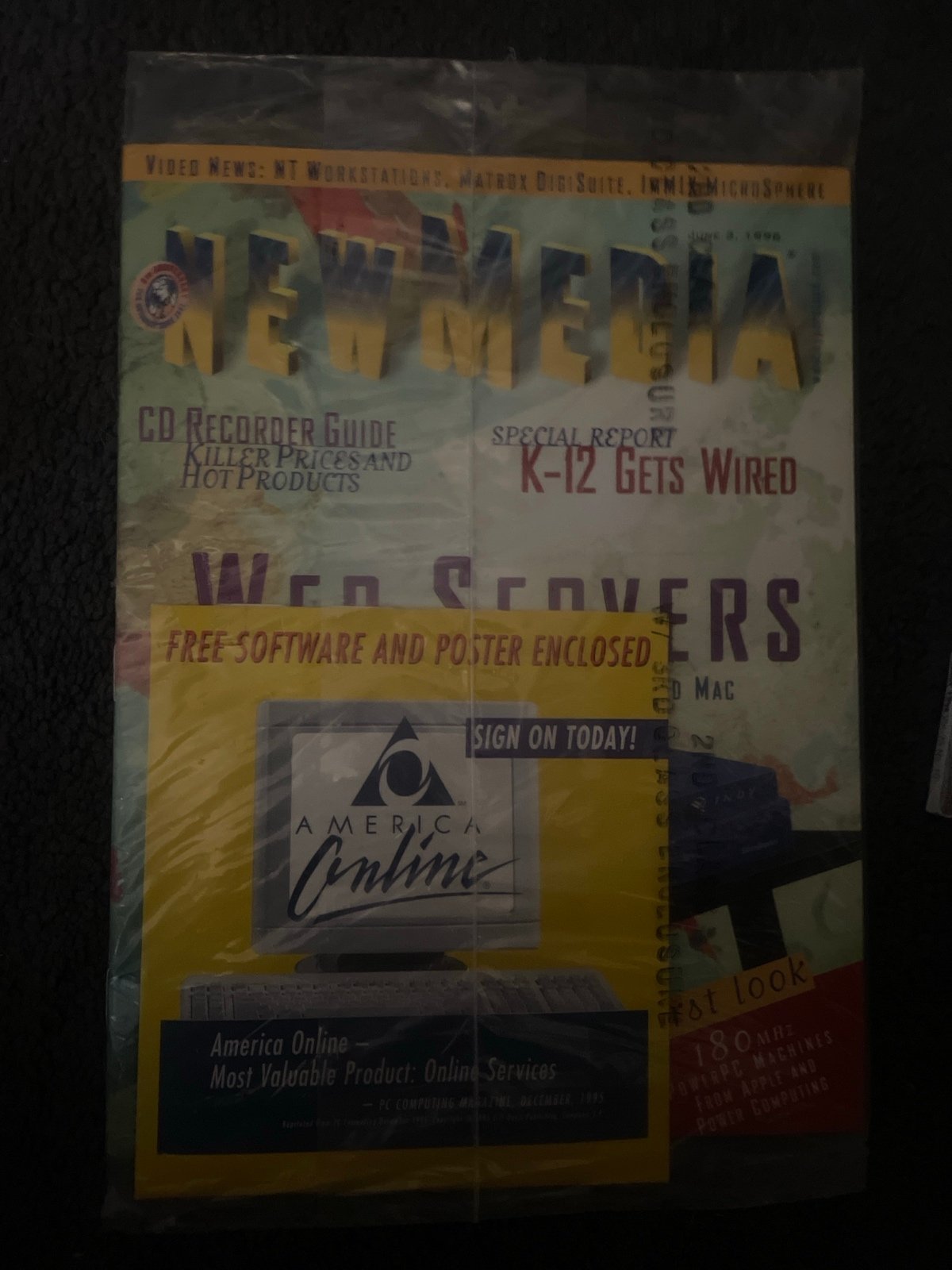 New media magazine America online software