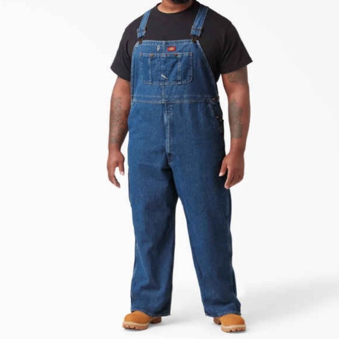 Dickies bib, overalls and carpenter style indigo wash size 42 x 24” insane