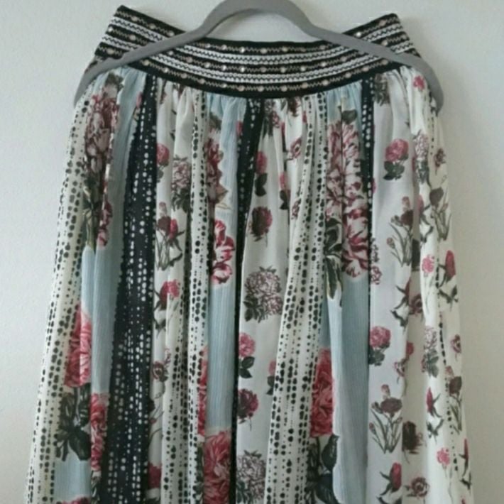 Anthropologie Floral Skirt