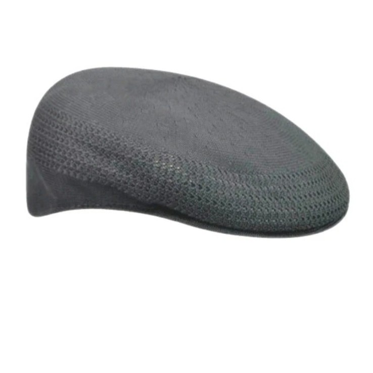 Kangol 7100 Tropic Ventair Flat Ivy Cap Sz Med Golf Cabbie Breathable Black Hat