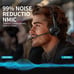 USB Headset with Noise Cancelling Microphone, for PC Laptop - Wired Compute