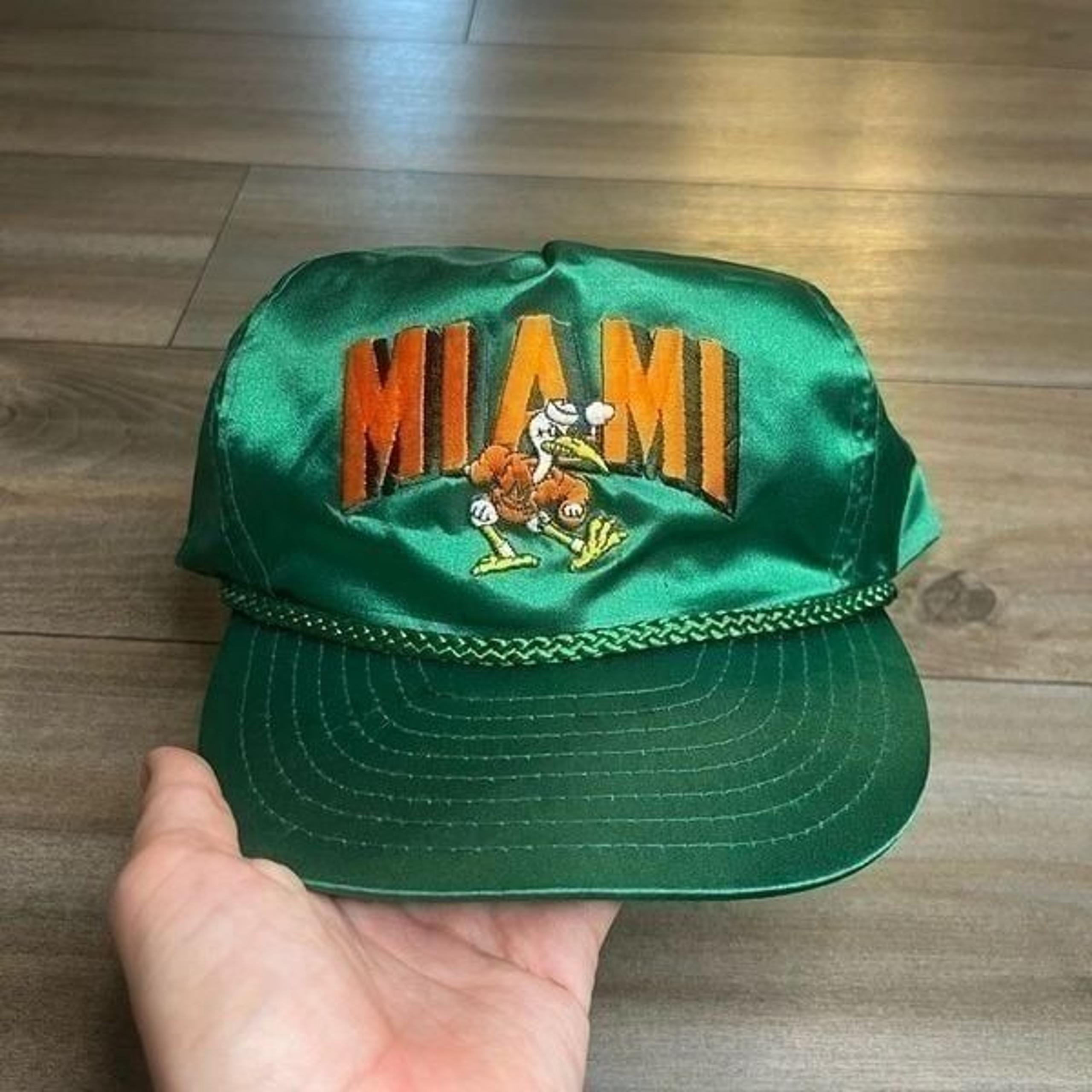 Vintage Miami Hurricanes Green SnapBack Hat