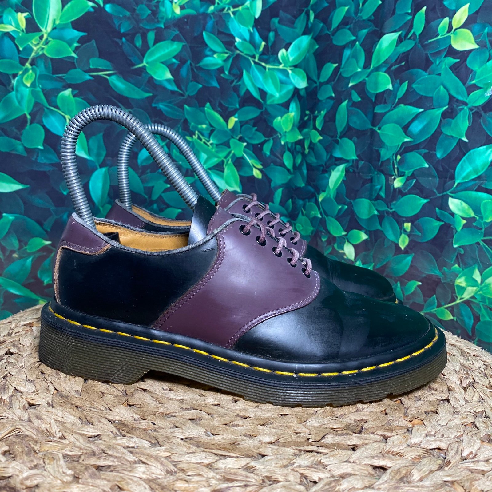 Dr Martens rafi black purple oxford leather