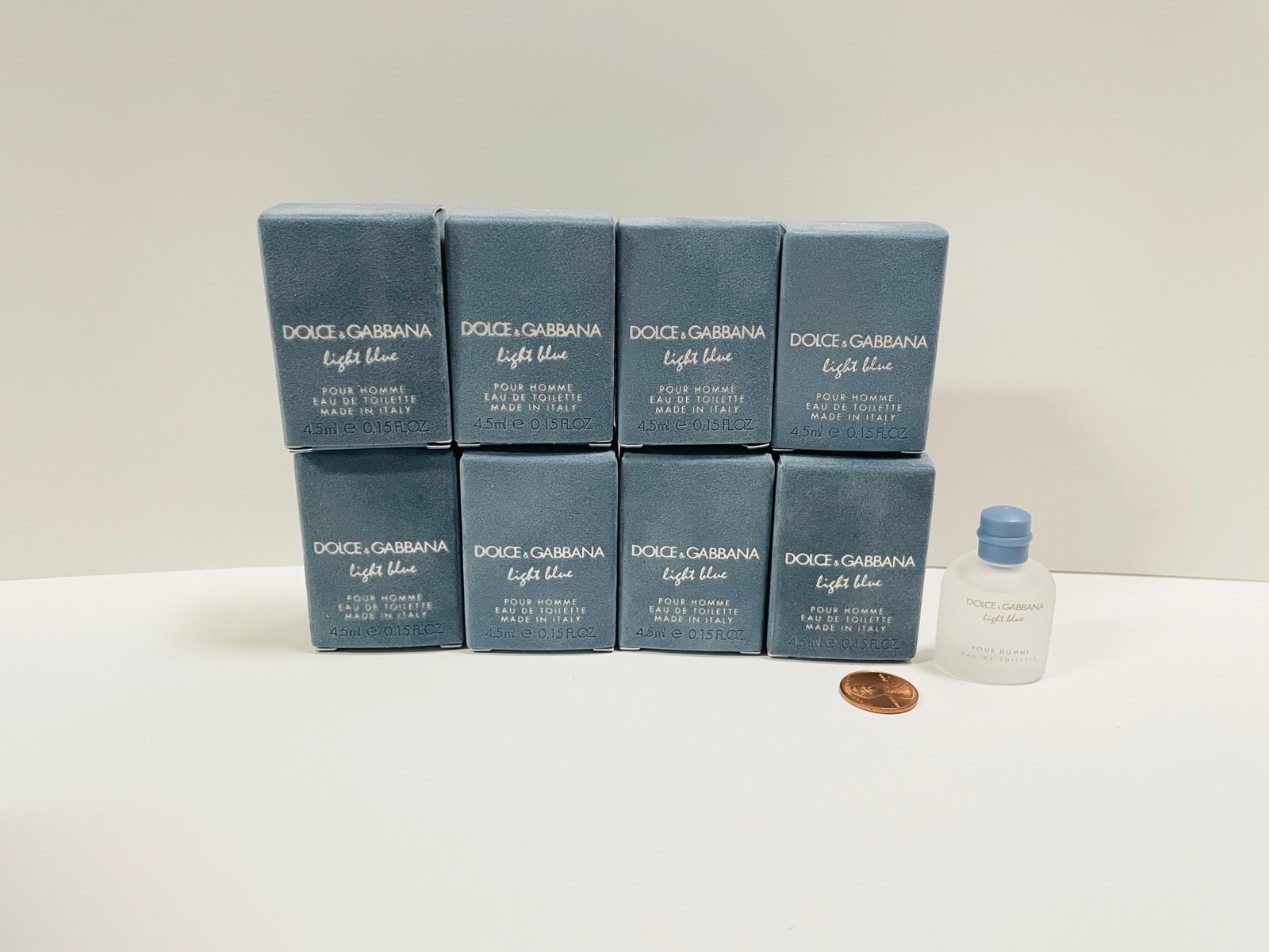 8 Dolce & Gabbana Light Blue Pour Homme Eau de Toilette 0.15 fl oz 4.5 mL Mini