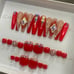 Red Press on nails and toes set