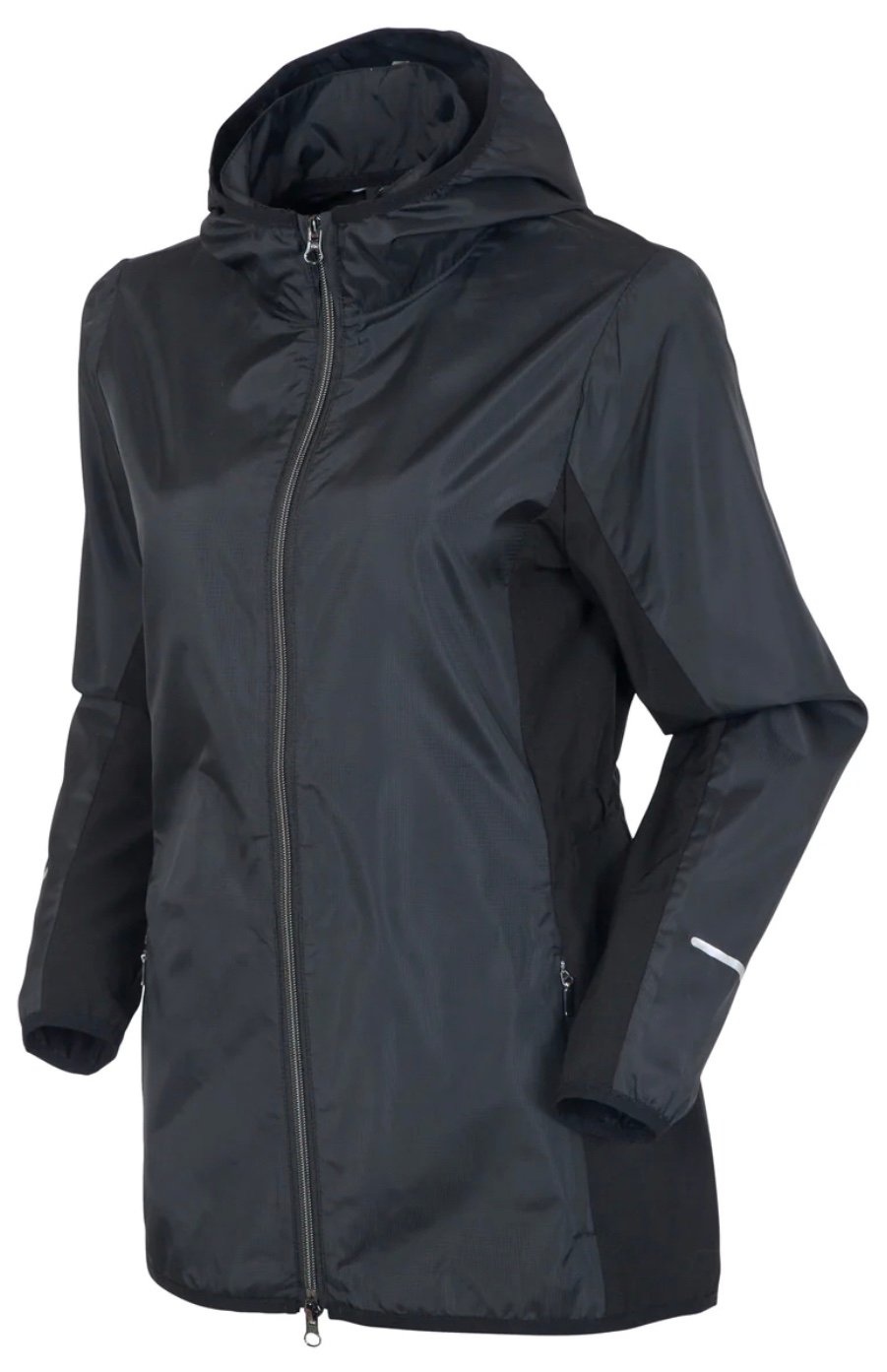 Sunice Blair Packable Water Repellent Wind Jacket with Hood Black Size Small