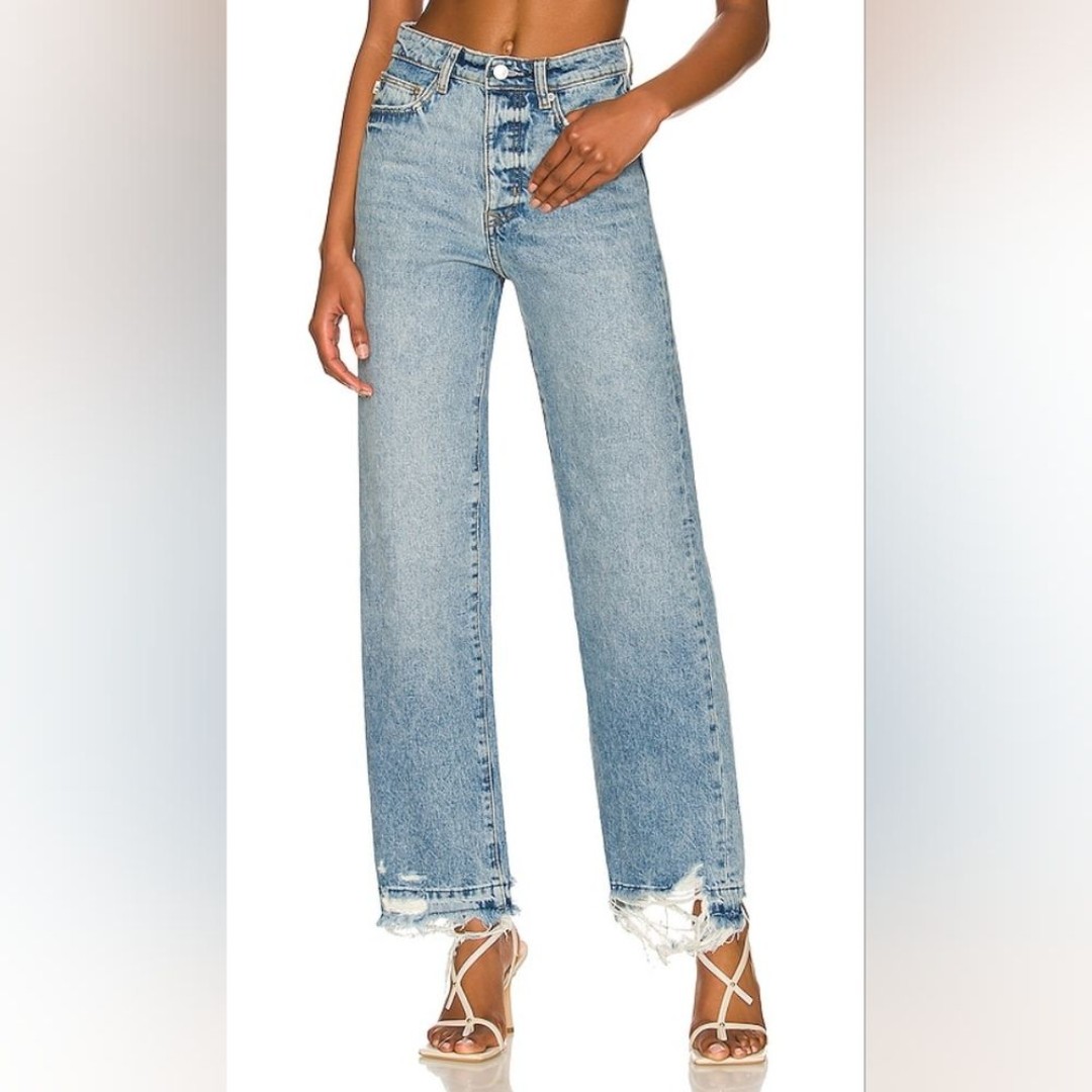 NWOT LOVERS & FRIENDS RYAN HIGH RISE RIGID LOOSE STRAIGHT JEANS SIZE 23