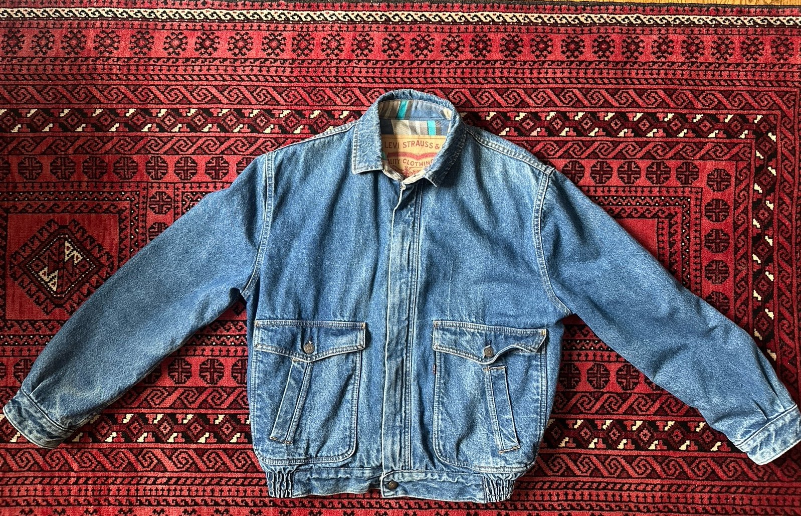 Levi denim jacket ribbed western bomber