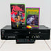 Sanyo DVD VCR Combo VHS Player Recorder Bundle w/ Remote AV Cables & 2 Movies