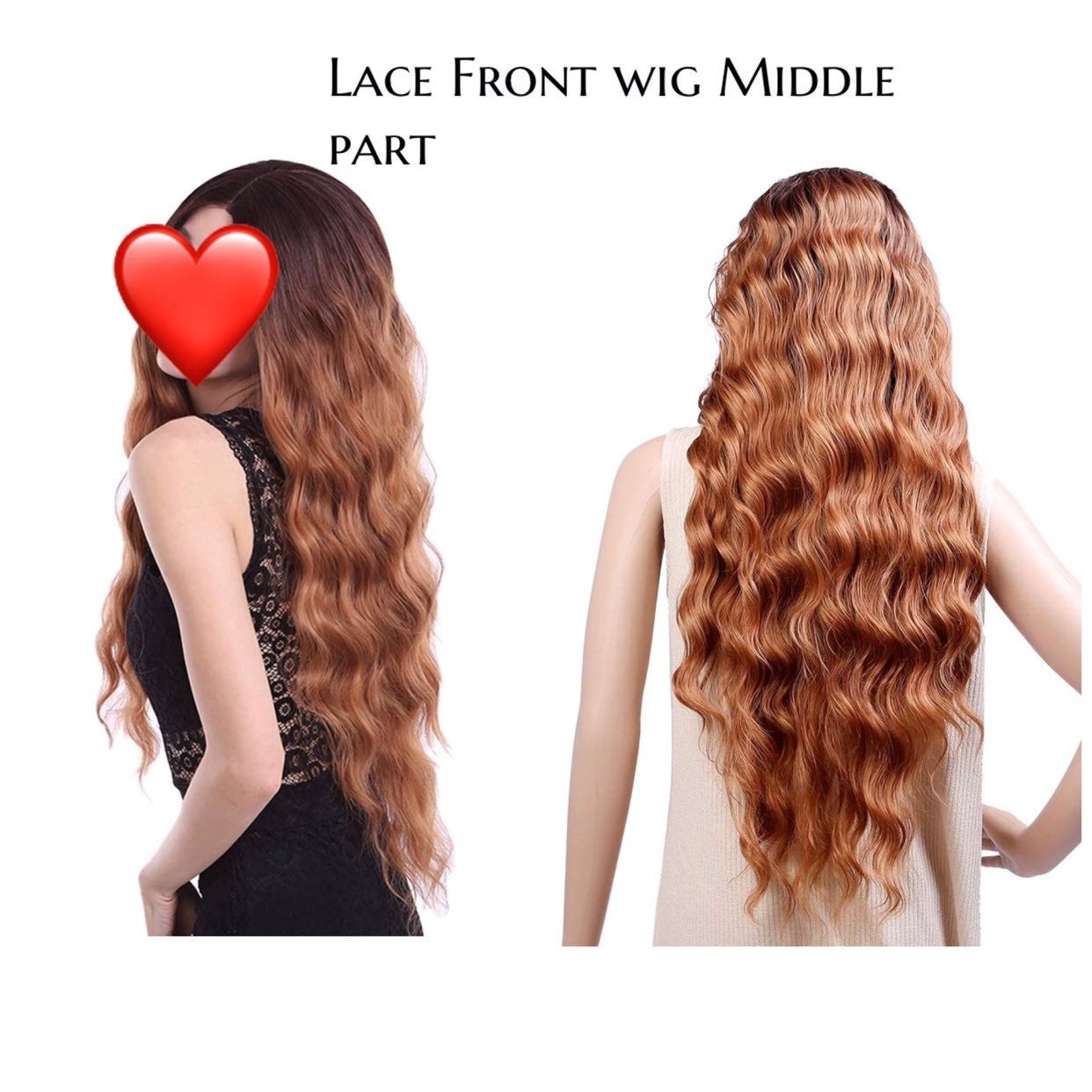 Auburn lace wig