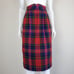 Vintage 80's Pop Mode Red Plaid Pencil Skirt