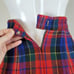 Vintage 80's Pop Mode Red Plaid Pencil Skirt