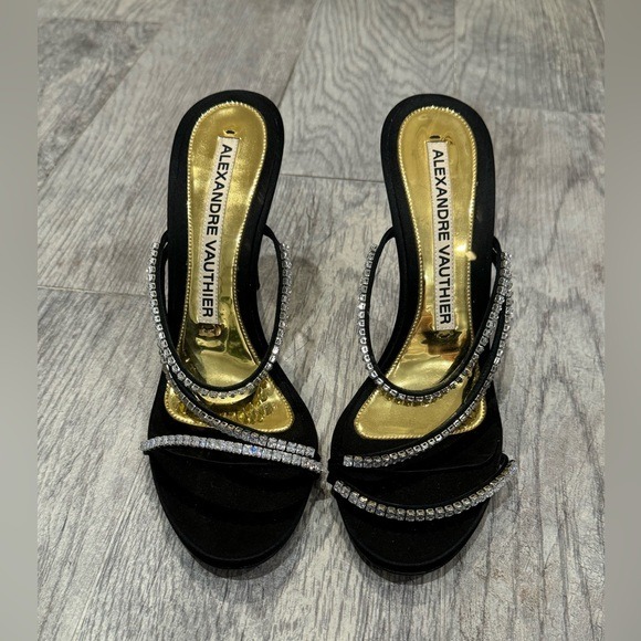 Alexandre Vauthier black crystal heels