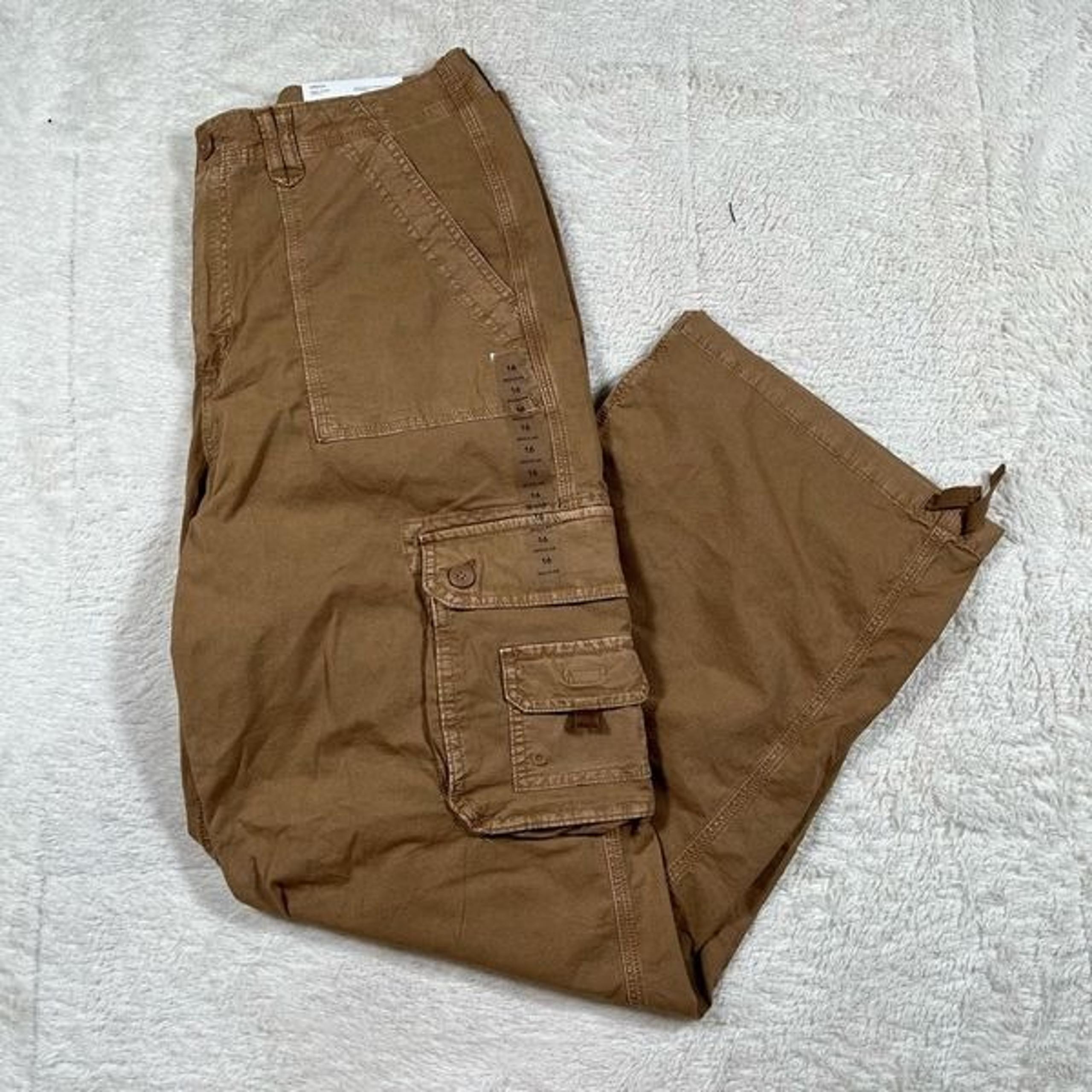 NWT American Eagle Tan Baggy Jogger Stretch Women’s Plus Size Cargo Pants