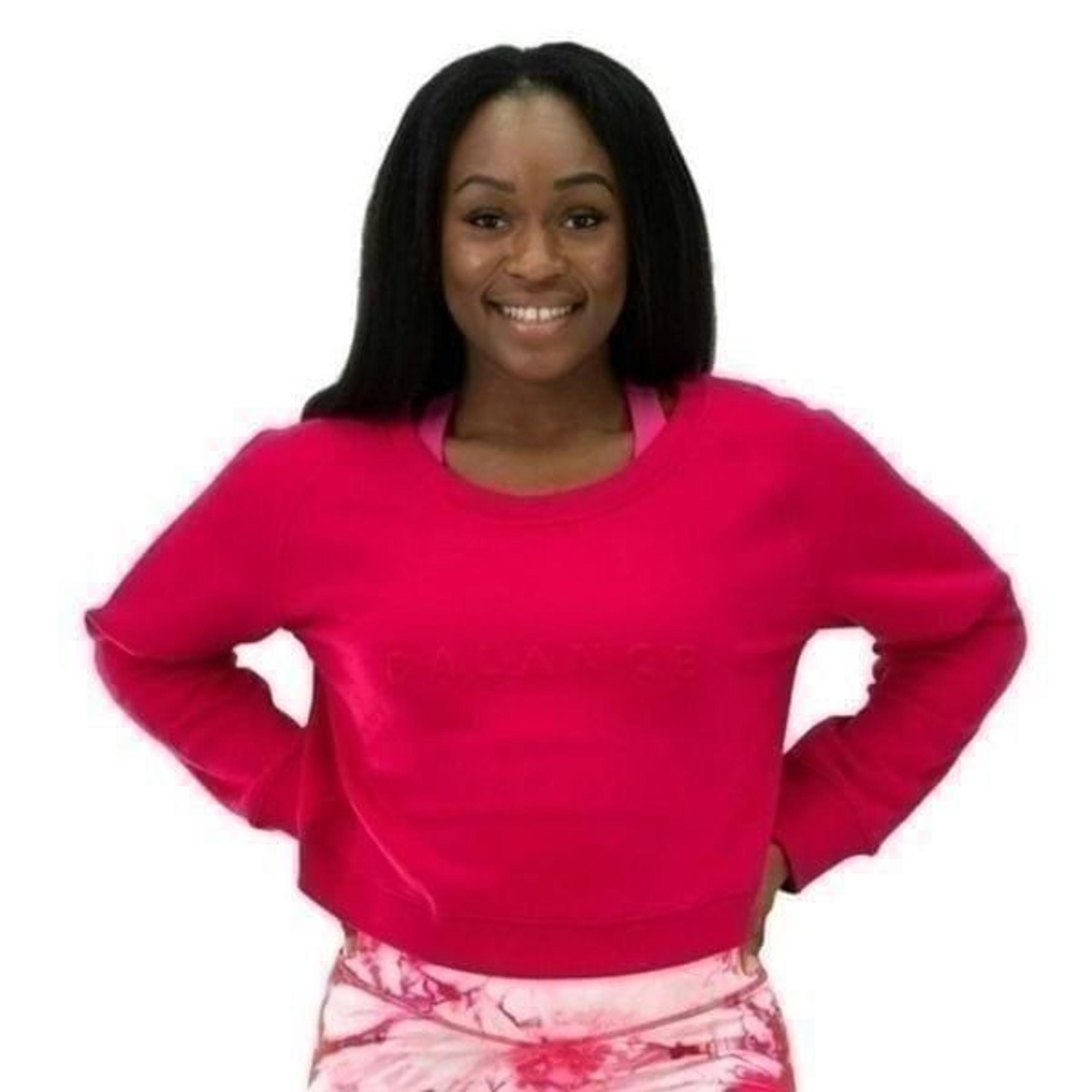 Balance athletica vitality essence logo crewneck cropped pullover sweatshirt