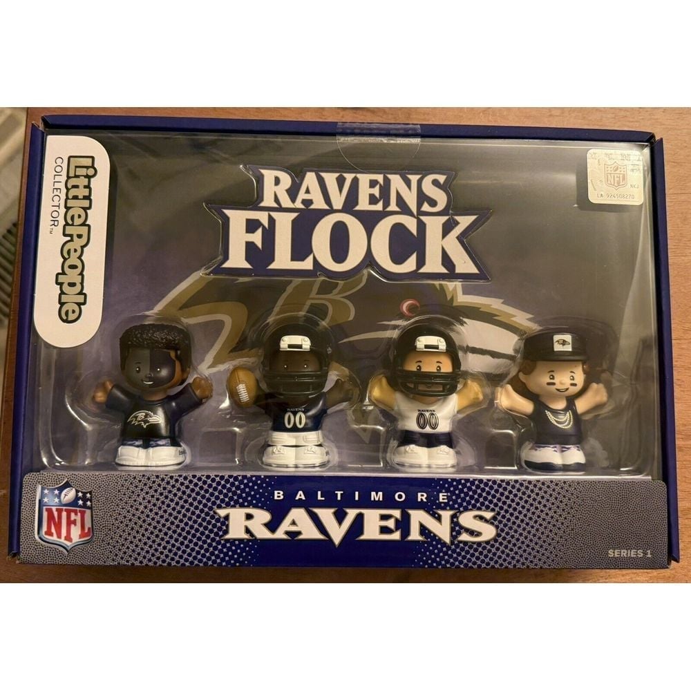 Fisher Price Little People NFL Collector Ravens Flock Baltimore Ravens