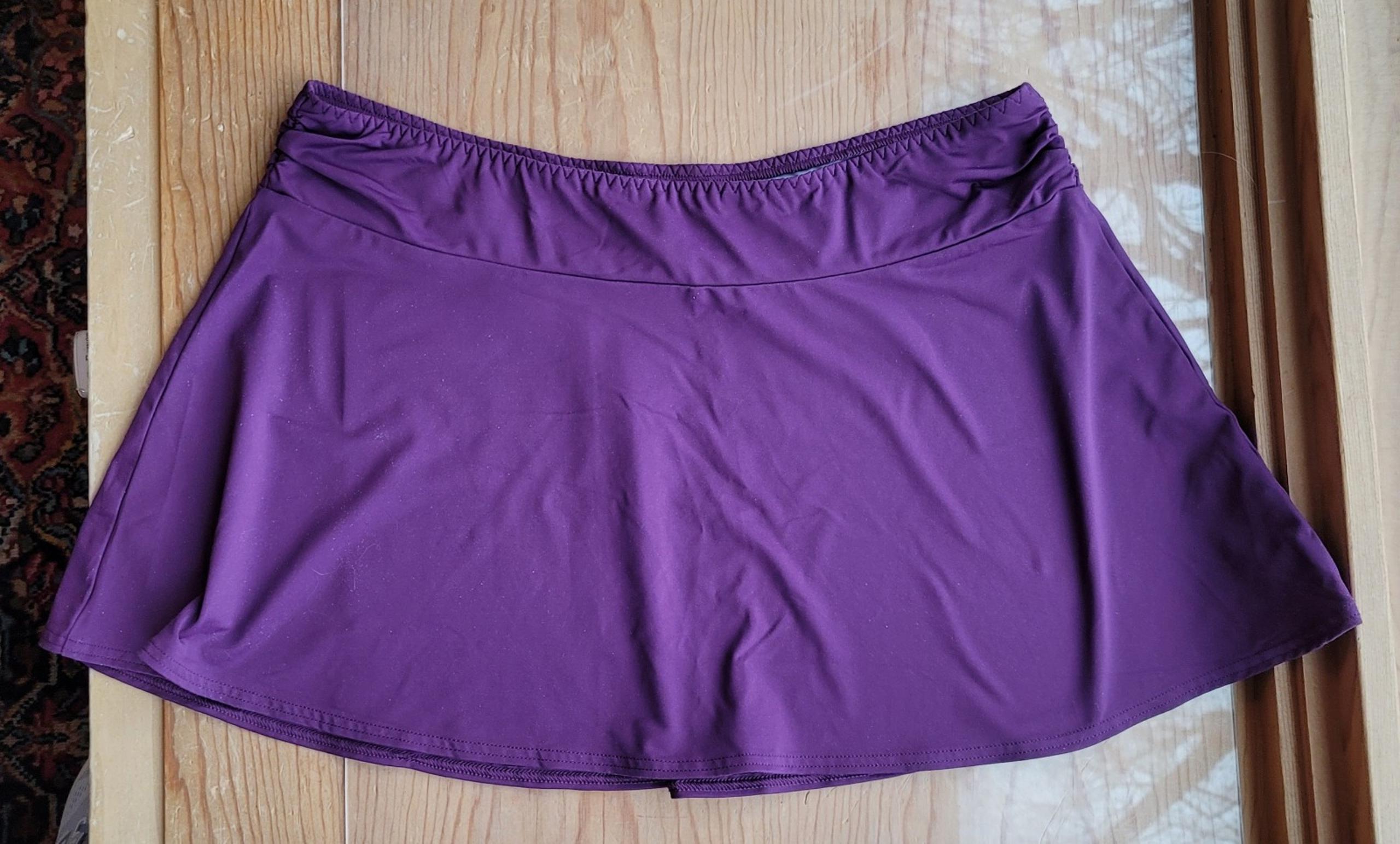 Lands' End Swim Skirt Womens 10 Plum Purple
