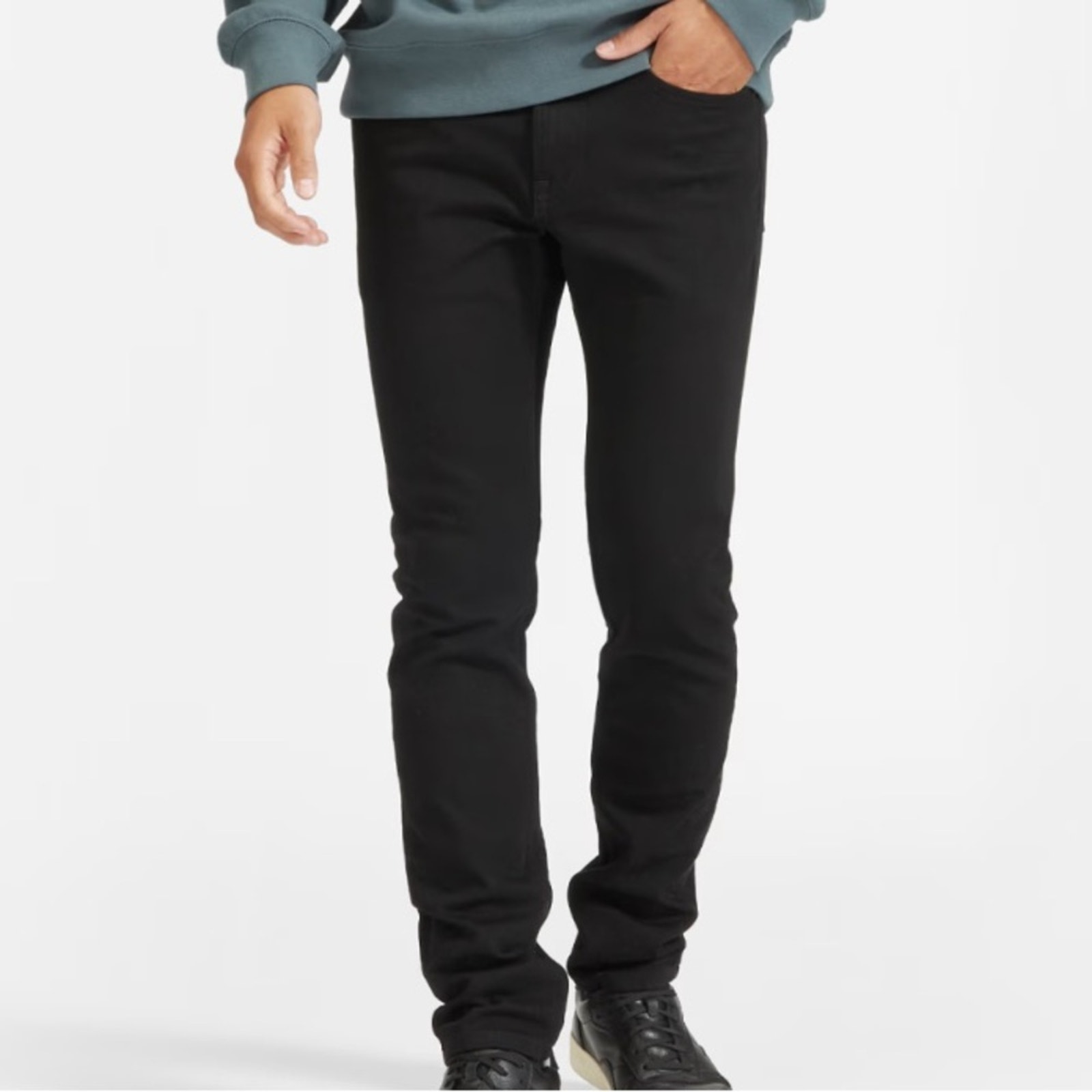 Everlane Uniform Performance Skinny Fit Denim Jeans - Black Size 31x32