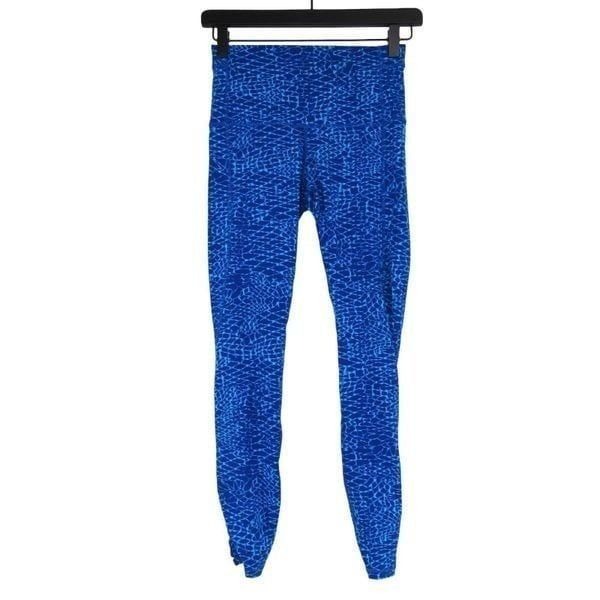 Lululemon Pure Practice Legging Pants in Samba Snake Kayak Blue SZ 4