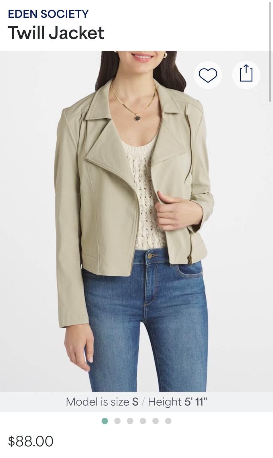 NWT Stitch Fix EDEN SOCIETY Twill Jacket Size XXL