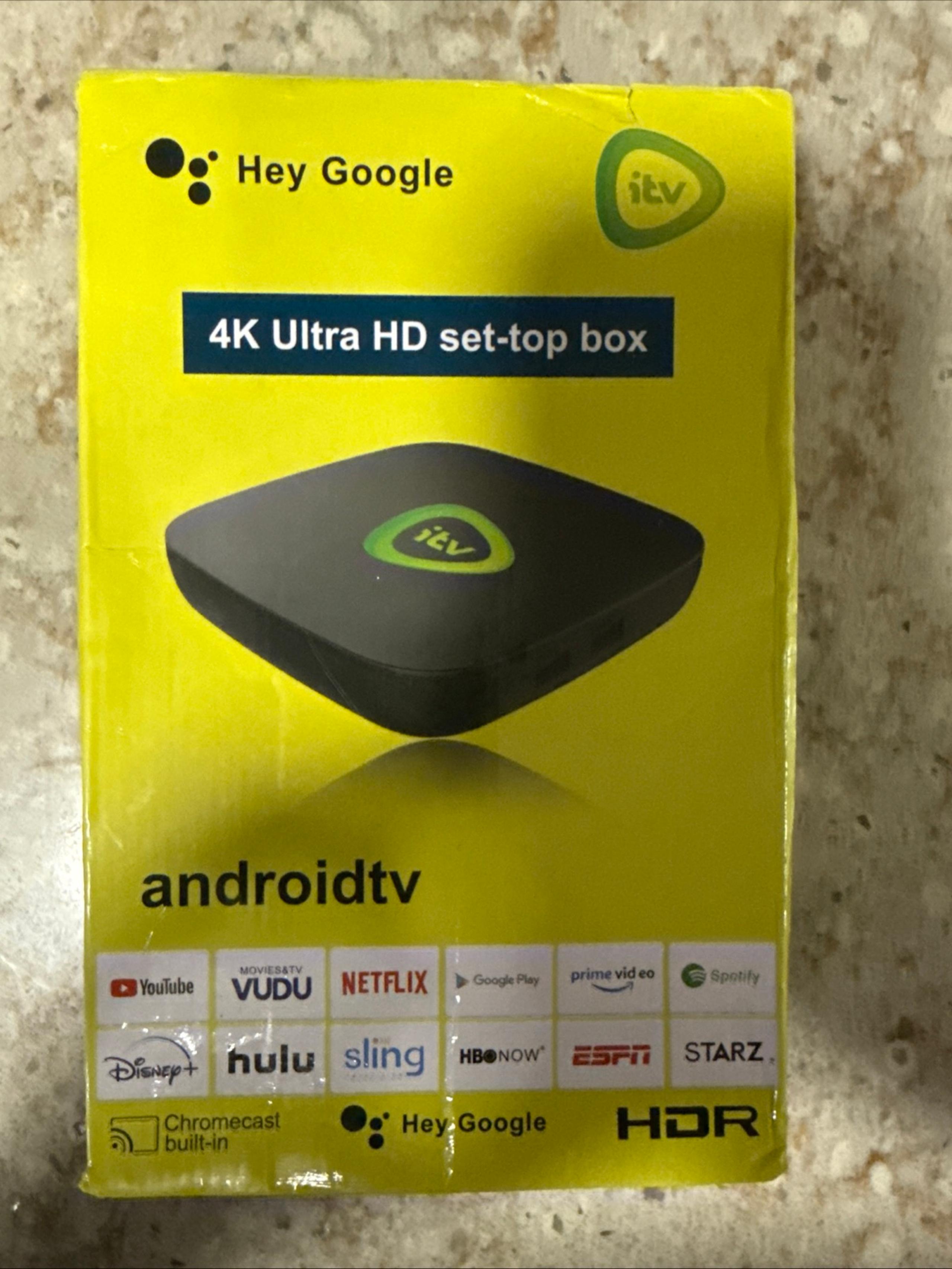 itv 4K Android TV Box HDR Streaming Media Player | Google, Chromecast Built-In