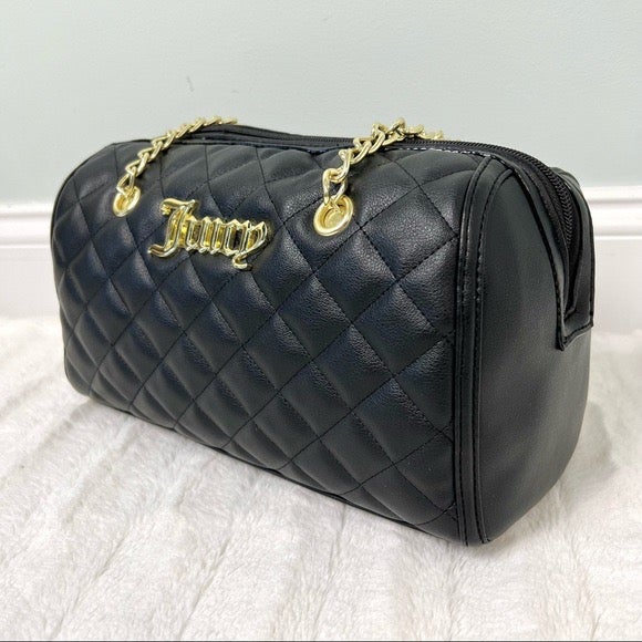 Juicy Couture Black Call It Quits Quilted on sale Bag