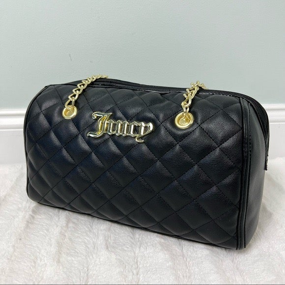 Juicy Couture Black Call It Quits Quilted on sale Bag