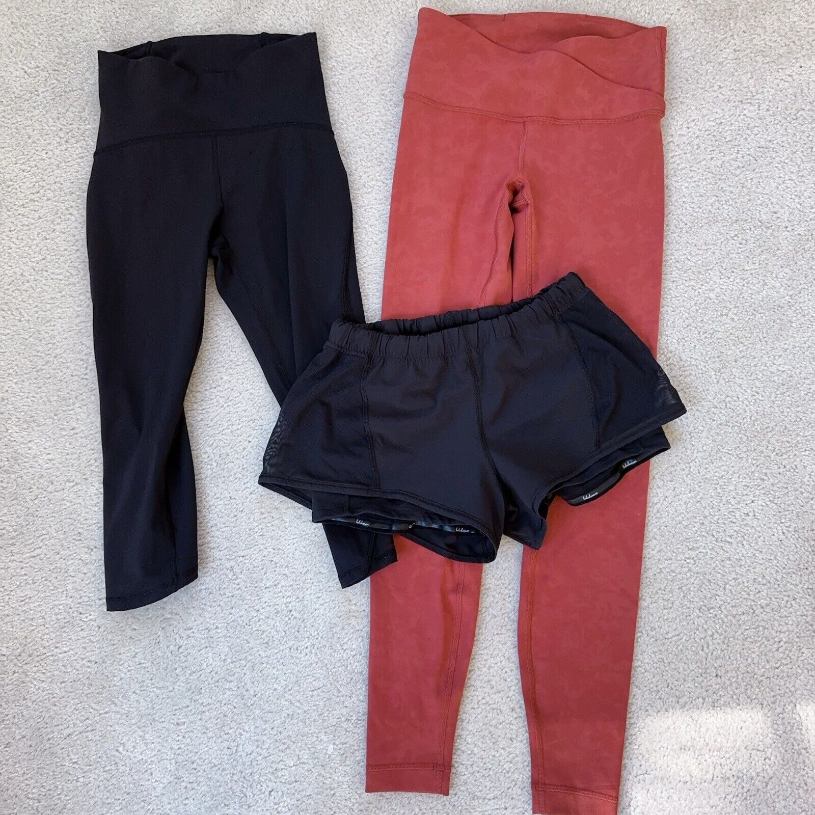 Lot Of 3 - Lululemon Leggings Shorts Sz 4