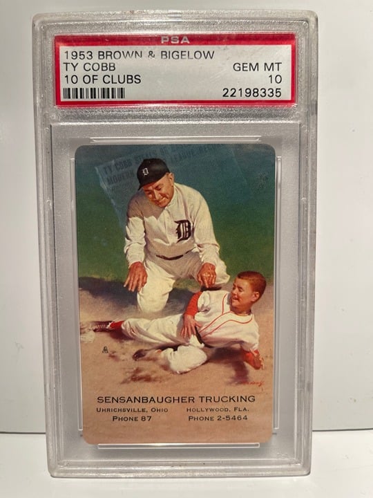 1953 Brown & Bigelow Ty Cobb PSA 10 - Ten of Clubs