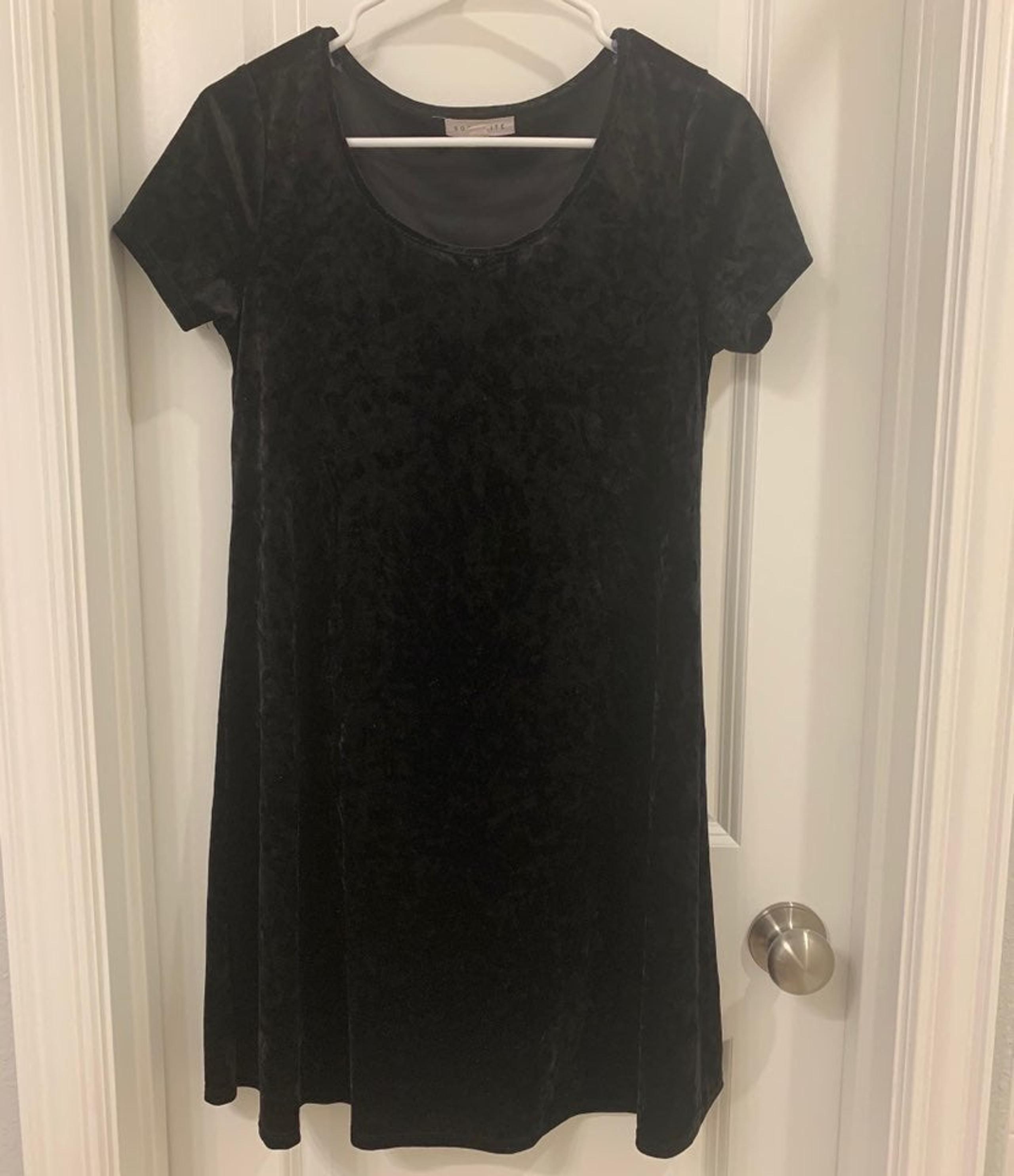 velvet black dress