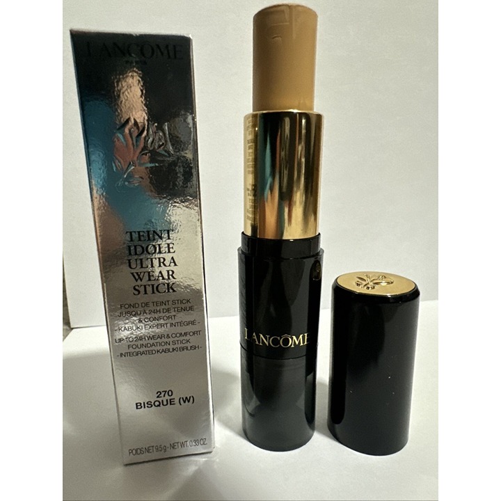 Lancome Teint Idole Ultra Wear Stick 24H w Kabuki Brush Color 270 Bisque (W)