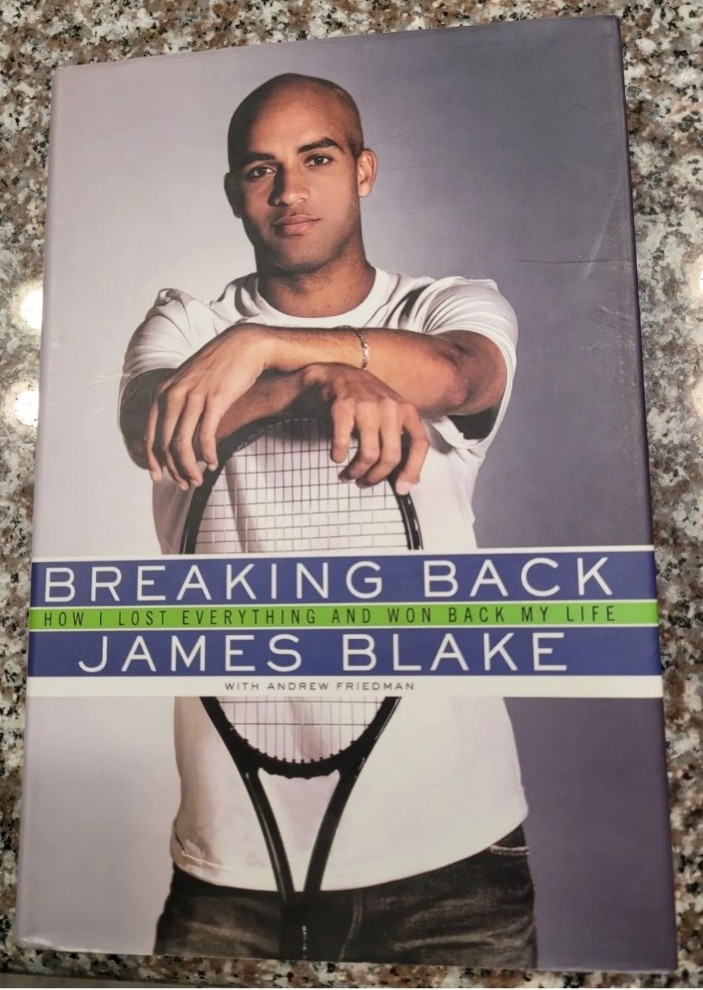 JAMES BLAKE AUTOGRAPHED AUTHENTIC Signed TENNIS HOF HARDCOVER BOOK JSA BAS
