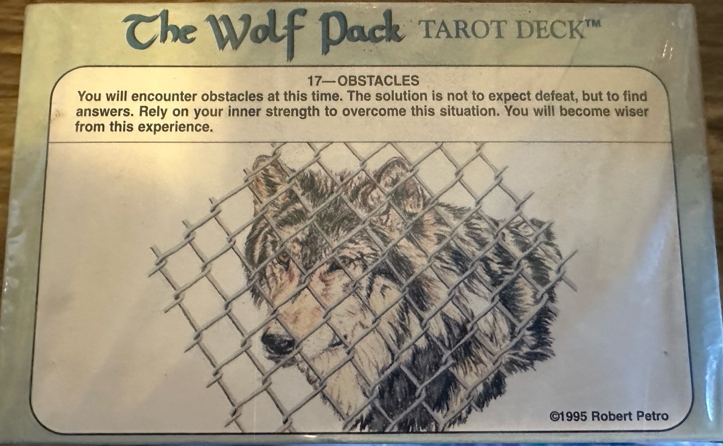 NIB THE WOLF PACK TAROT DECK - 1995 - Robert Petro