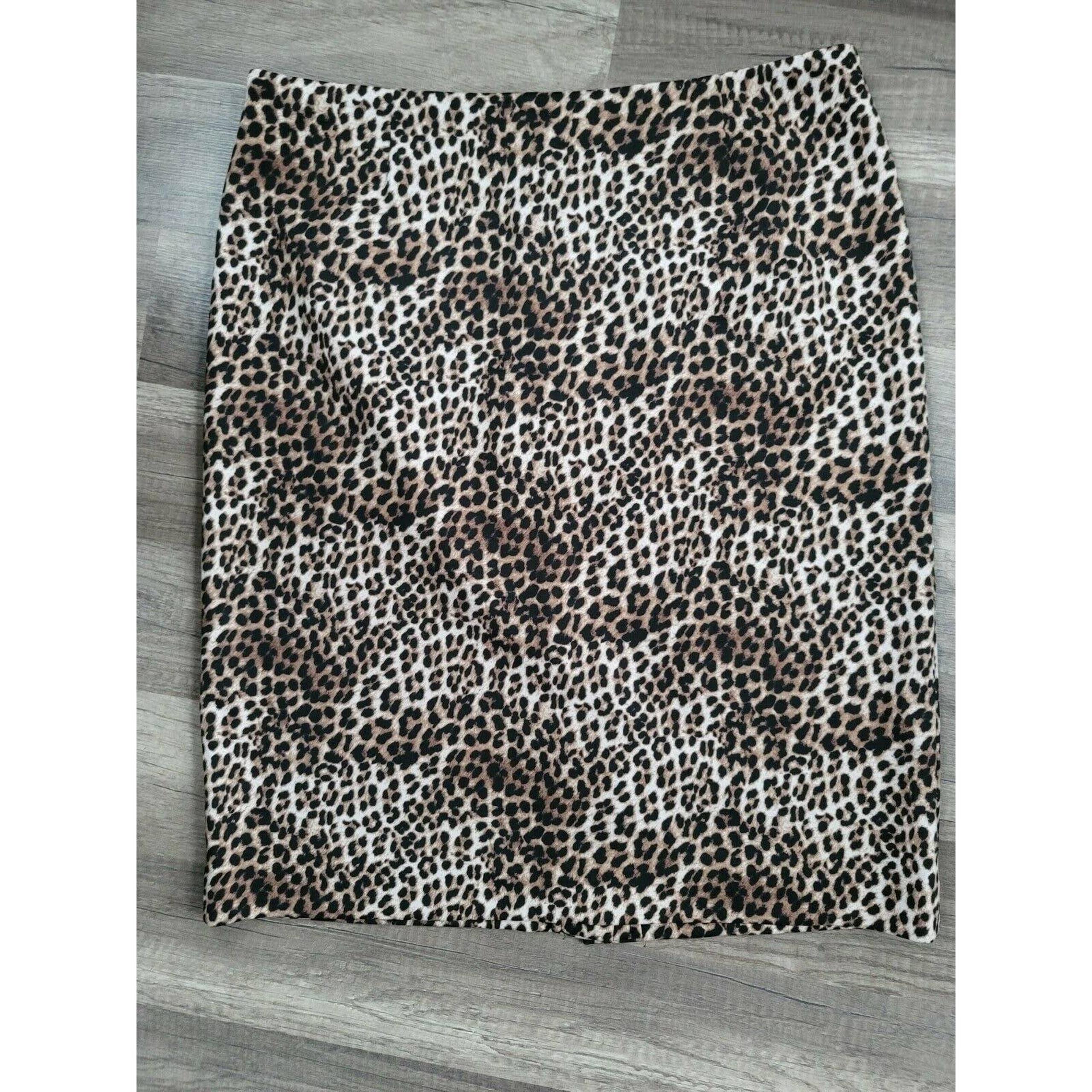 Alfani Petite Leopard Print Skirt 10P