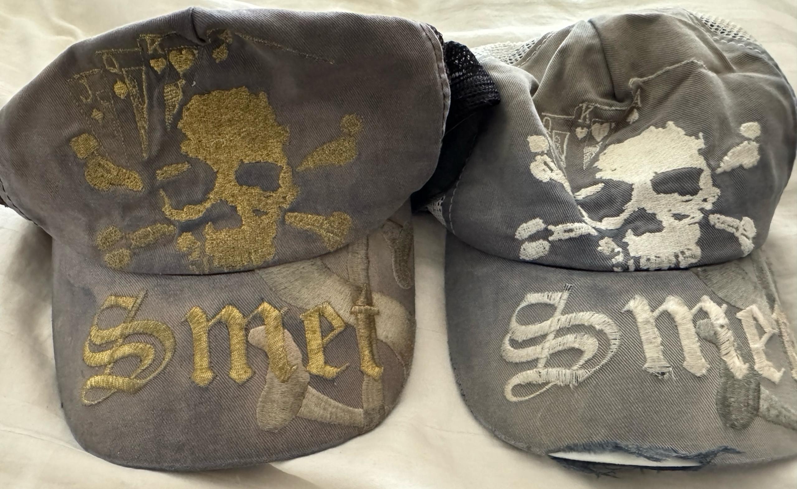 Vintage Ed Hardy Christian Audigier Smet Trucker Hats  Lot of (2) Hats