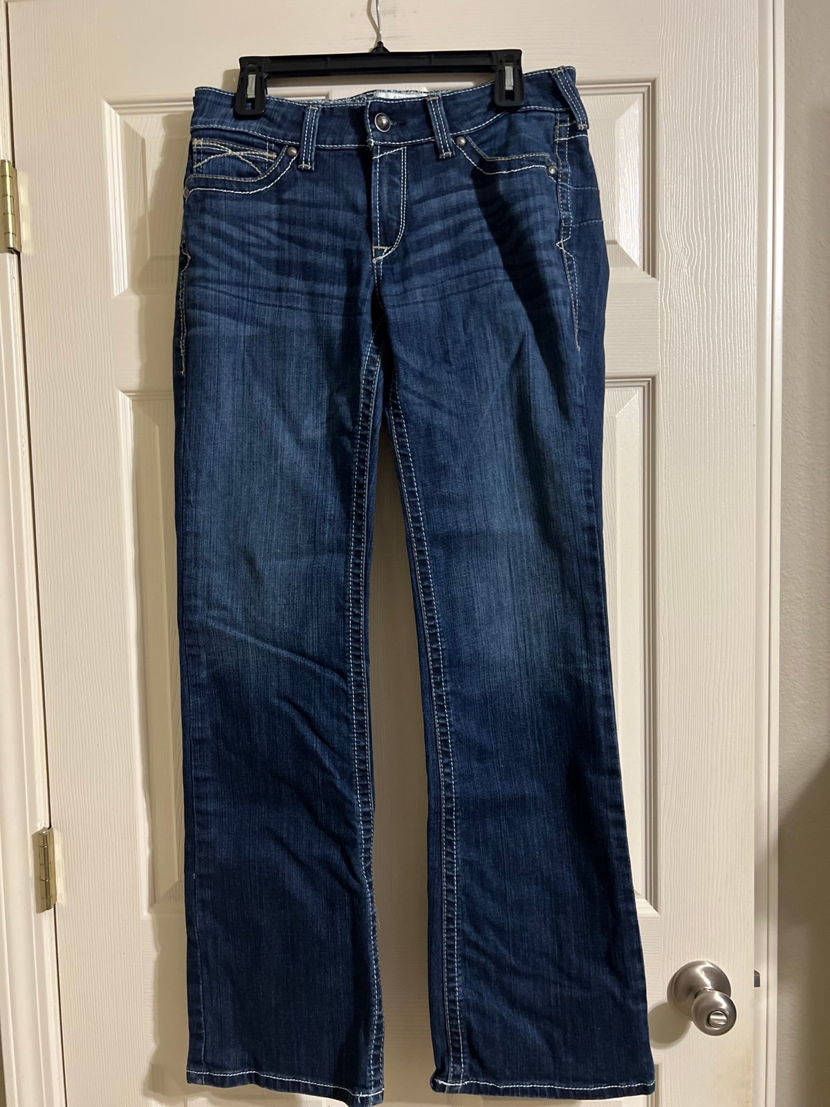 Ariat R.E.A.L. Women’s Mid Rise Stretch Whipstitch Boot Cut Jean-Sz-30L-Like new