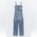 ZARA NWT WOMAN TRF DENIM CARGO JUMPSUIT BLUE | 8197/238 293/015