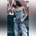 ZARA NWT WOMAN TRF DENIM CARGO JUMPSUIT BLUE | 8197/238 293/015