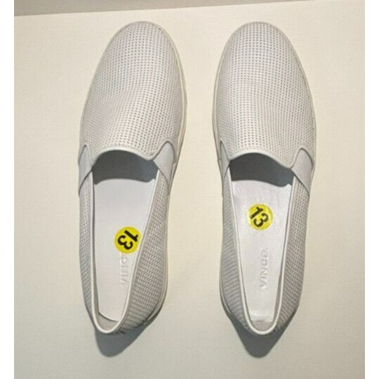 VINCE Blair 5 Perforated Leather Slip-On Sneakers White | Men's 13M US