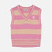 Marimekko Siete Maalis Patja Sweater Vest Size XL NWOT Pink Cream Stripe Brand